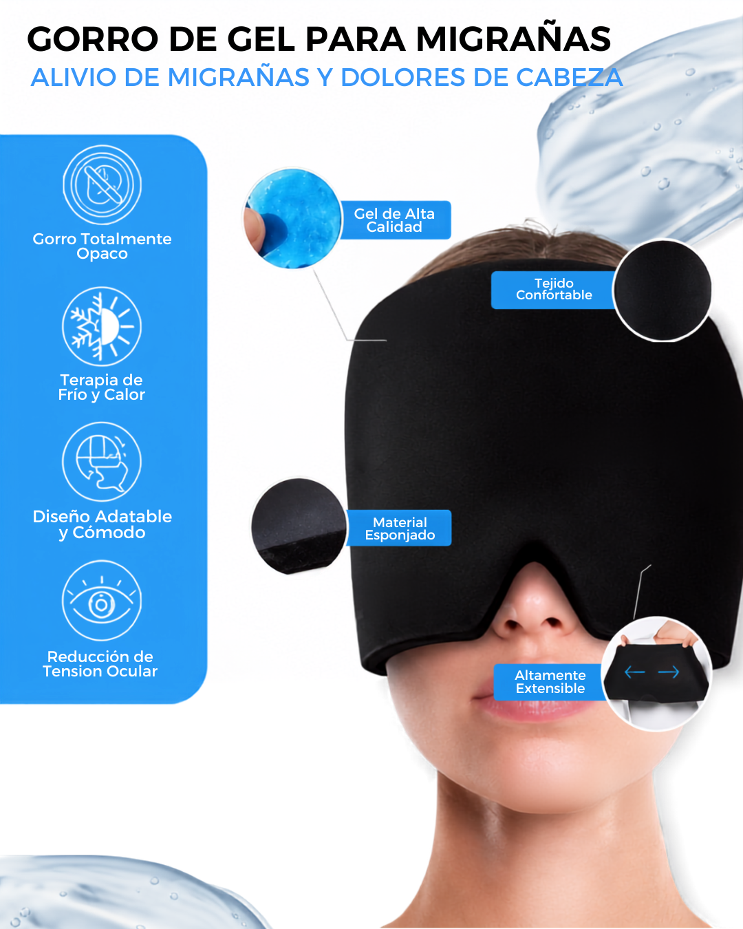 Gorro FLEXGEL anti-migrañas